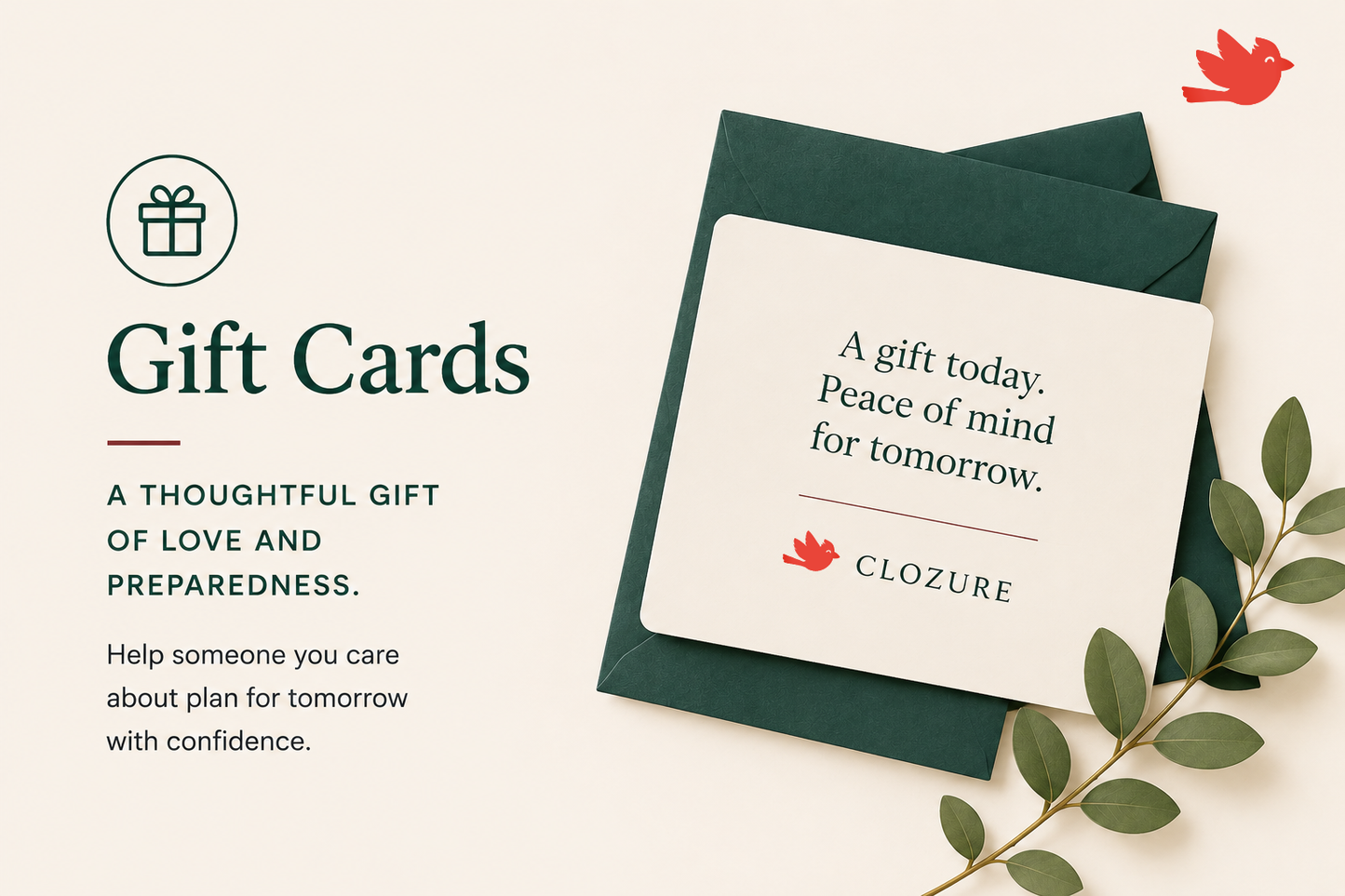 Clozure Gift Card Options